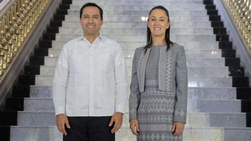 Claudia Sheinbaum y Mauricio Vila inauguran Yucatán Expone en el Zócalo