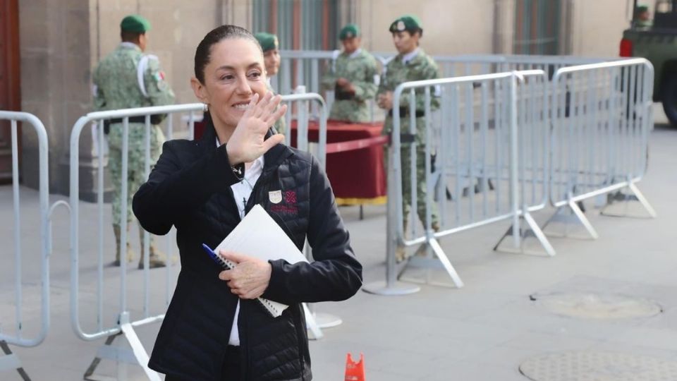 Claudia Sheinbaum acude regularmente a Palacio Nacional. Imagen de archivo