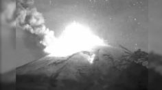 VIDEO: el Valle de México amanece con estruendosas explosiones del Popocatépetl