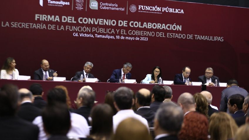 Gobierno de Tamaulipas y SFP suscriben convenio para fortalecer la rendición de cuentas y control interno