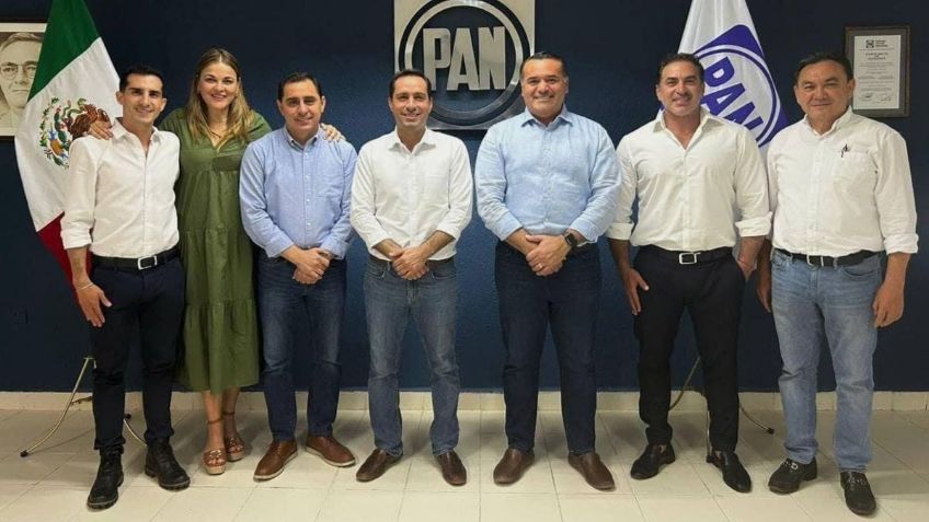 Mauricio Vila se reúne con aspirantes a gobernar Yucatán, destacan Renán Barrera y Rommel Pacheco