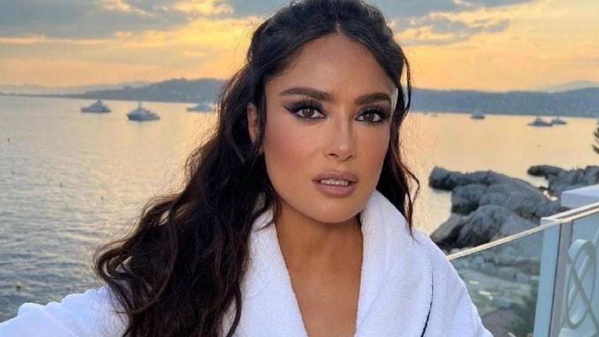 Desde el balcón, Salma Hayek conquista Instagram con vestido de lentejuelas