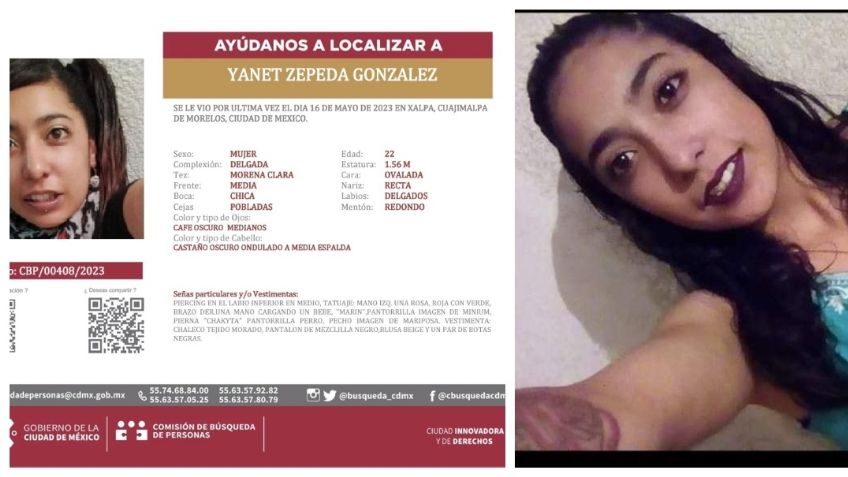 Indigna la desaparición de Yanet Zepeda González, fue vista por última vez en Cuajimalpa