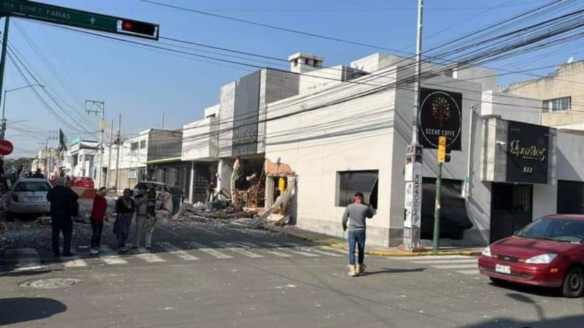 VIDEO | Pánico en Toluca: el momento exacto en el que explota una cafetería y lesiona a cinco personas