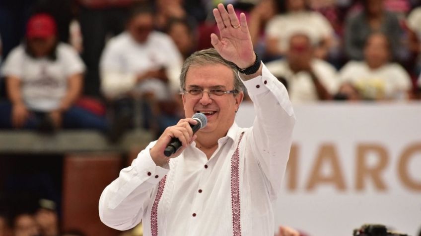 Marcelo Ebrard asegura ir en primer lugar en Michoacán y promete defender la transformación del presidente