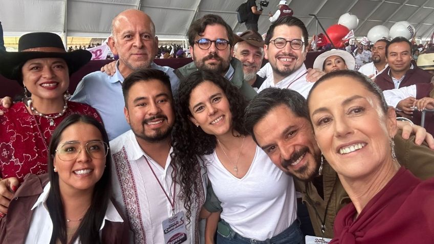 Claudia Sheinbaum y Zoé Robledo se presentan en apoyo a Delfina Gómez durante su campaña