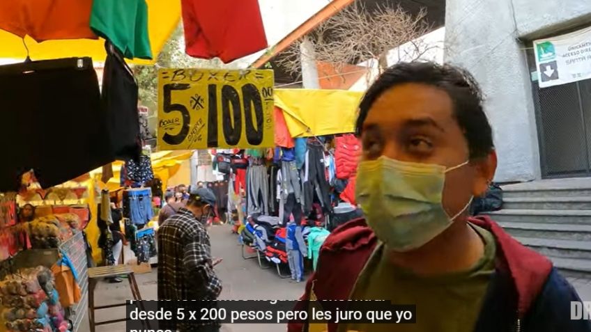 VIDEO: calzones y calcetines de mejor precio que Shein, este es el tianguis más barato en la CDMX