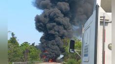 Fuerte accidente en Chiapas: chocan y se incendian dos tráileres en carretera Las Choapas-Ocozocoautla