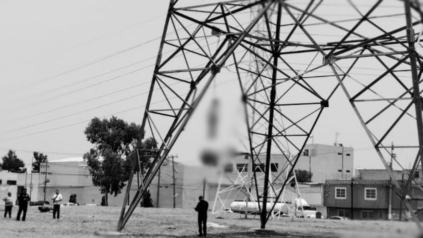 Shock en Iztapalapa: hallan un cadáver colgado de una torre en Santa María Aztahuacán