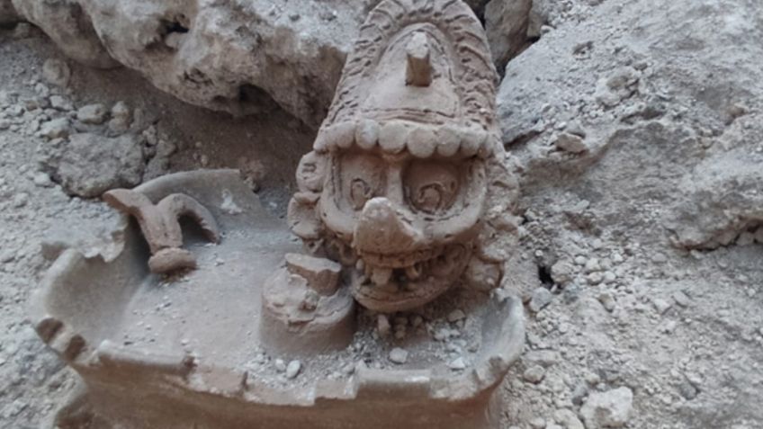 Descubren al dios de los rayos y el poder en las excavaciones del Tren Maya