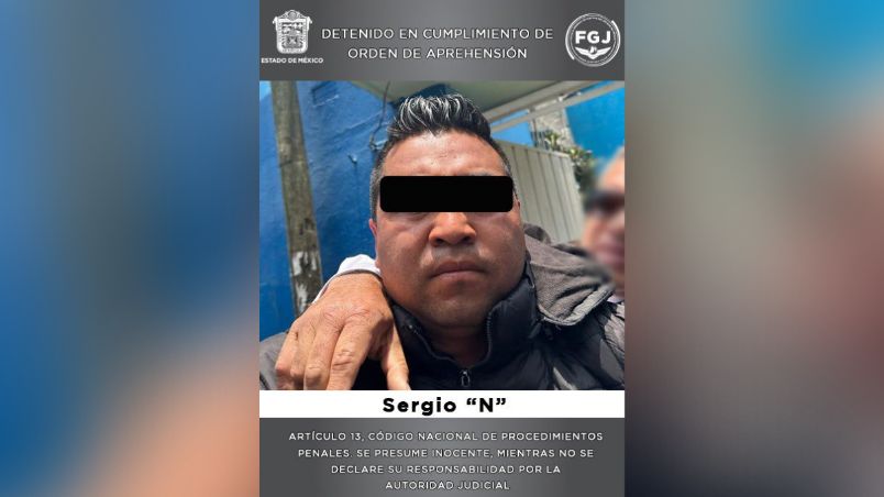 Sergio 'N' fue detenido este martes.