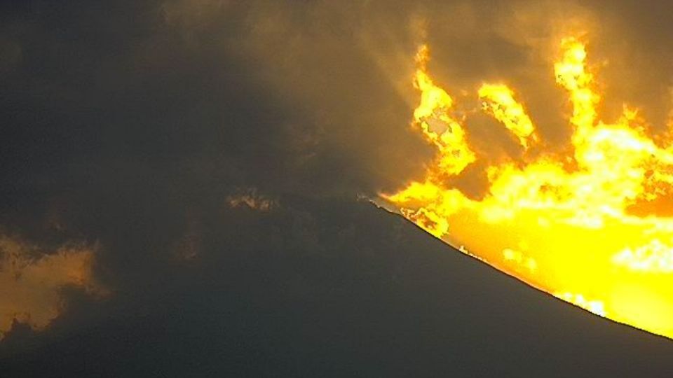 La actividad del volcán ha decaído en los días recientes.