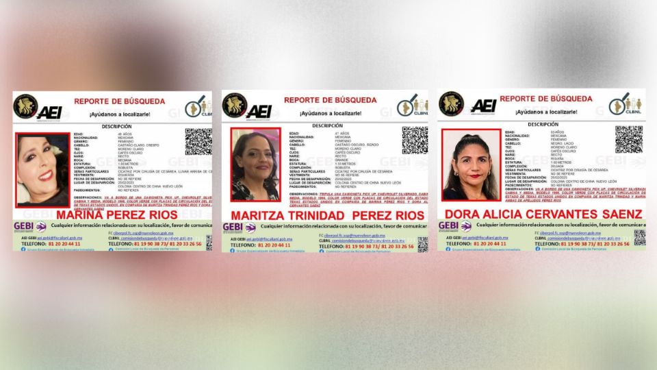 Las tres hermanas desaparecieron en Nuevo León.