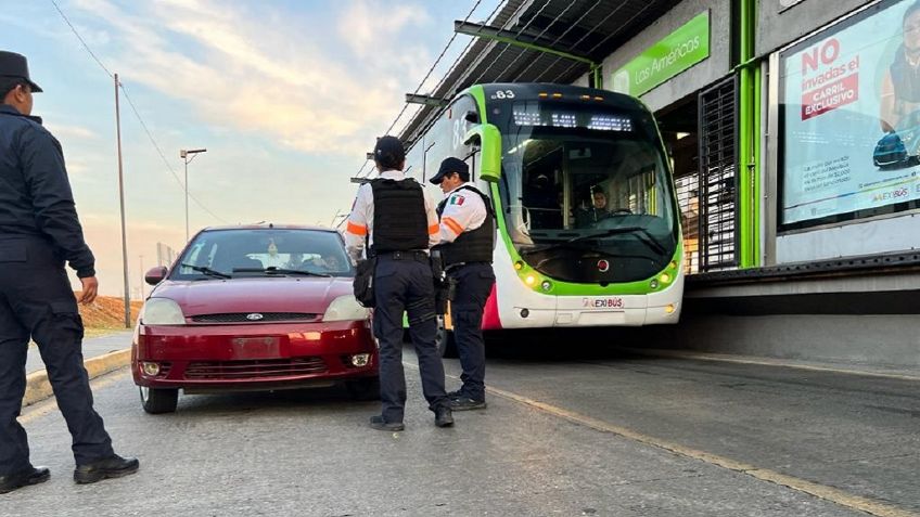 Frenan a infractores de Mexibús para proteger la movilidad en el Edomex