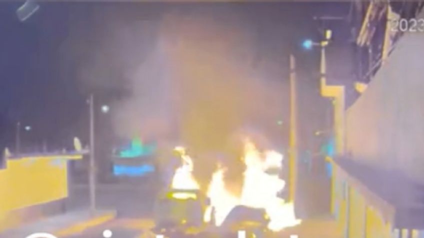 Con gasolina y a vista de los vecinos: así captaron en video a un hombre incendiar una camioneta en CDMX