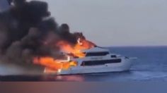 VIDEO | Impresionante: yate se incendia en aguas de Egipto, hay tres turistas desaparecidos