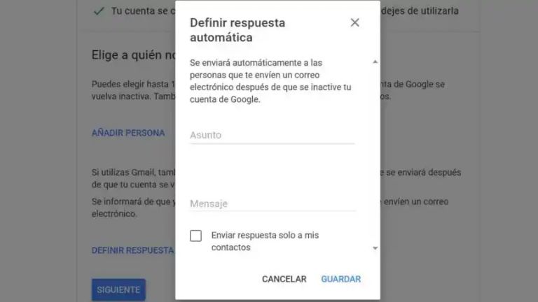 Respuesta automática de Google