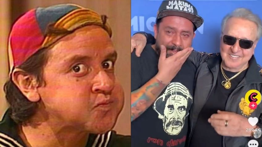 Fanático se tatúa el rostro de Carlos Villagrán, "Kiko" de El Chavo del 8 y al verlo rompe en llanto