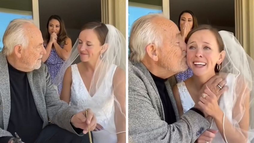 VIDEO | Padecía Alzheimer pero logró reconocer a su hija en el día de su boda