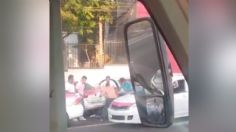 VIDEO: la brutal pelea campal entre taxistas y conductores de combis en la México-Cuernavaca