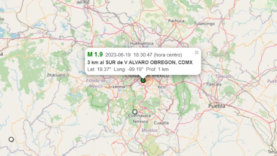 El proyecto independiente 'Sistema Alerta Mexicana' señala que el movimiento telúrico en la capital muy probablemente está asociado con la secuencia sísmica de Mixcoac a Barranca del Muerto