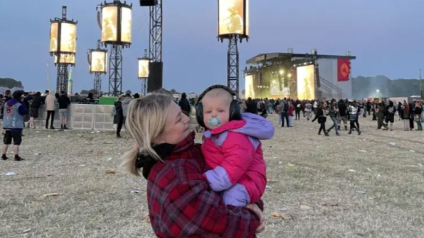 Critican a mujer por llevar a su hija a festival de heavy metal: "Puso en riesgo su vida"