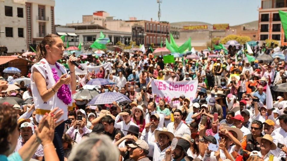 Claudia Sheinbaum se reunió este martes con simpatizantes de Hidalgo