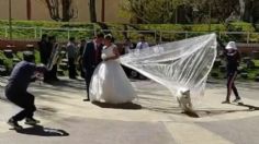 Perrito irrumpe sesión fotográfica de recién casados y video se hace viral