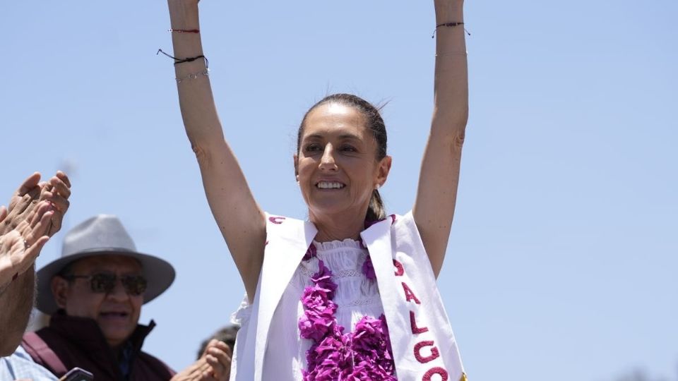 Claudia Sheinbaum durante el evento en Hidalgo