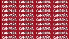 Sólo para superdotados, trata de no perder la calma antes de hallar la palabra 'campana’ en poco tiempo