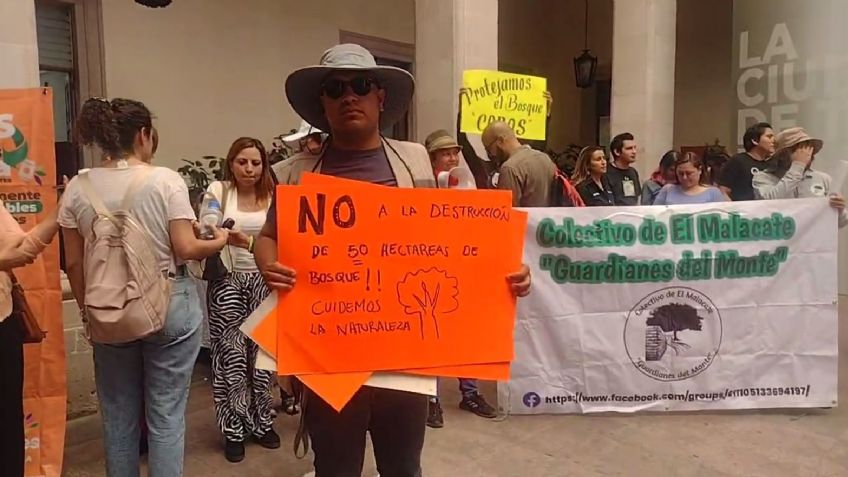 Salen a las calles para defender el bosque de Cobos