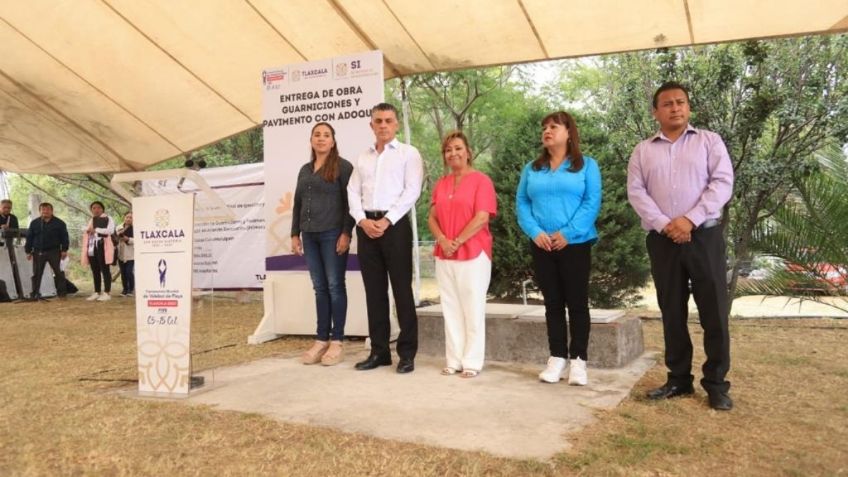 Lorena Cuéllar entrega obras de infraestructura para Tlaxcala