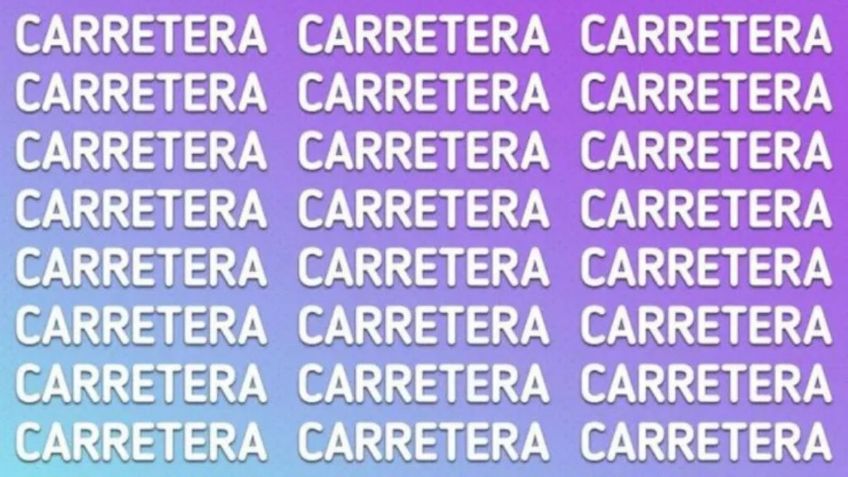 Solo para inteligentes, trata de no perder la calma antes de hallar la palabra ‘carretear’ en poco tiempo