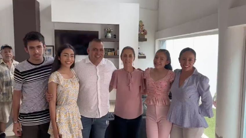 Familia michoacana invita a Claudia Sheinbaum a comer en su casa