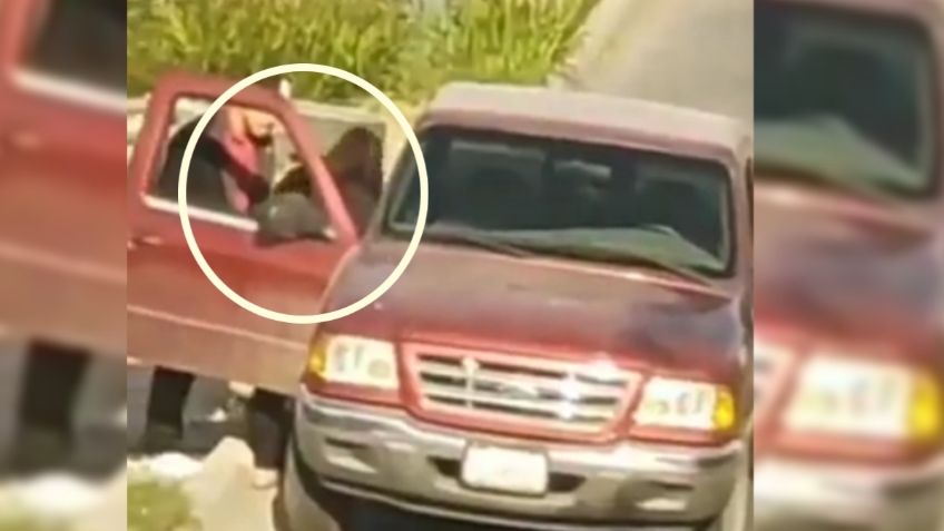 VIDEO: Hombre golpea a una mujer y la sube a una camioneta a la fuerza