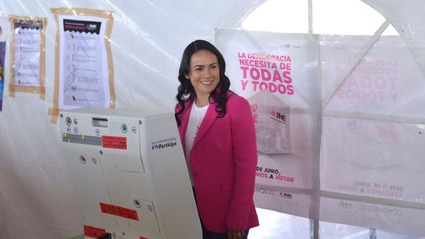 Alejandra del Moral vota en Cuautitlán Izcalli: "Hoy los mexiquenses pueden hacer uso de su derecho"