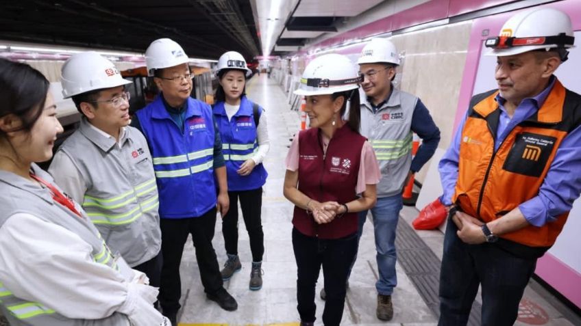 Claudia Sheinbaum supervisa pruebas de red LTE en la nueva Línea 1 del Metro