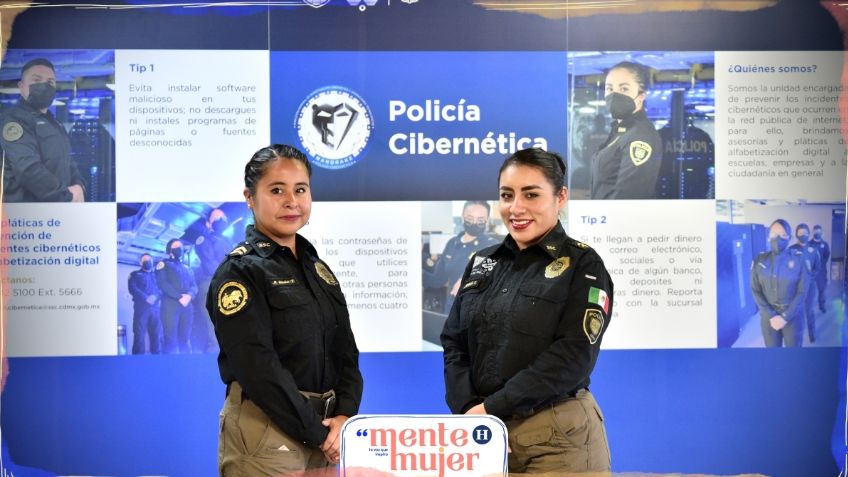 Fátima Colín, Sandra García y Marisol Sánchez: tres de los 33 elementos femeninos que integran la Policía Cibernética de la SSC-CDMX