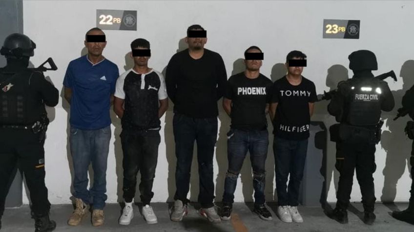 Con armas largas, y droga, Fuerza Civil detiene a grupo criminal en Nuevo León