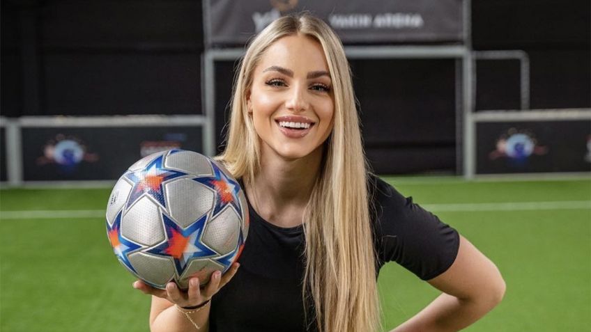 Se olvida del futbol, Ana María Markovic posa con mini top y blazer blanco, un outfit casual