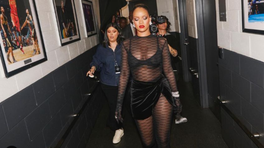 ¿Cómo usar blusas con transparencias al estilo de Rihanna?