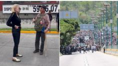 VIDEO: Laura Bozzo quedó atorada en bloqueo de Chilpancingo, se bajó a negociar y rápido la dejaron pasar