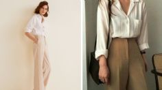 3 opciones para llevar pantalones de tiro alto a la oficina y lucir elegante y sofisticada