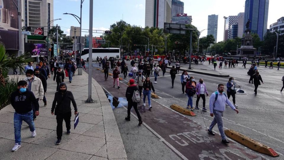 Los manifestates se concentraron sobre Paseo de la Reforma e Insurgentes.