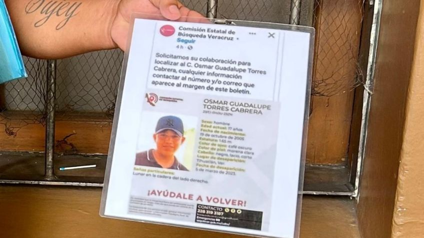 Con fotografía en mano, padres de Osmar Guadalupe Torres recorren Veracruz para encontrar a su hijo: lleva más de cuatro meses desaparecido