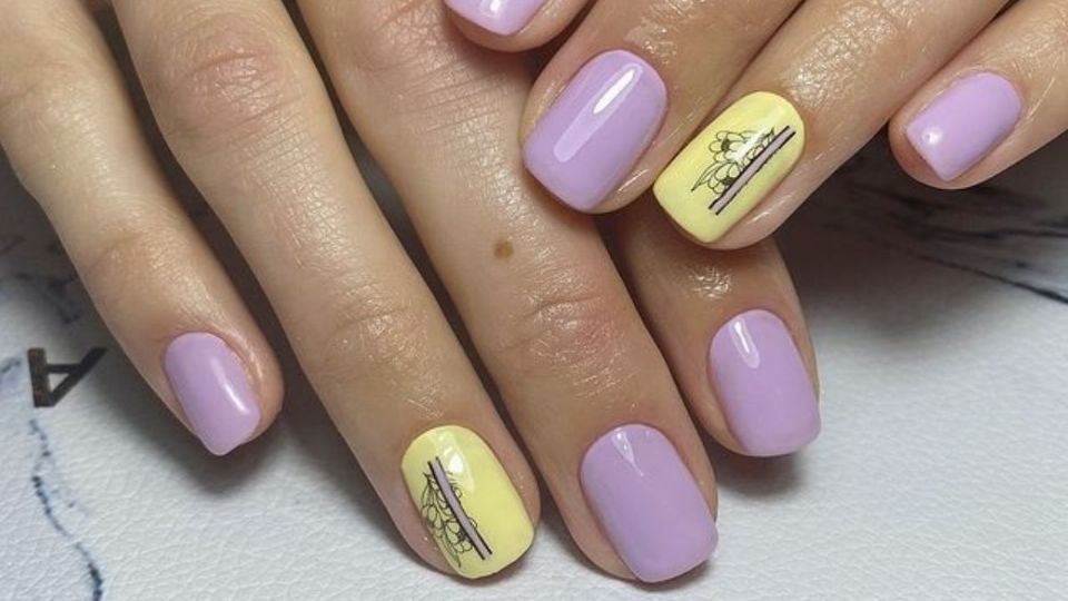 Estas uñas son poco usuales, pero son ideales para las chicas más osadas que quieren unirse al trend de los colores pastel de una manera original