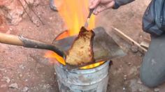 VIDEO: Albañiles sorprenden con "milanesas a la pala", delicioso platillo preparado con materiales de construcción