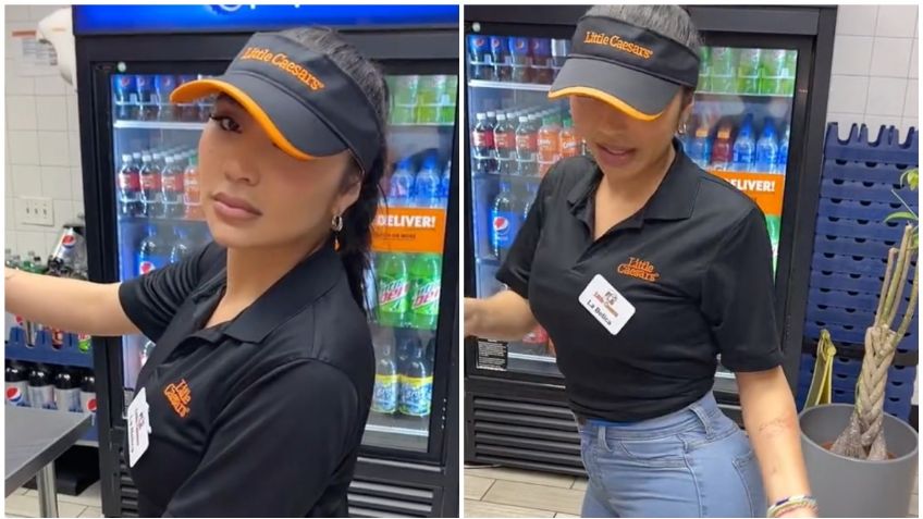 Bella "trabajadora" de Little Caesars enloquece las redes al mostrar sus mejores pasos de baile | VIDEO