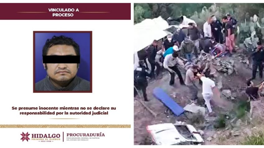 Vinculan a proceso a chofer que provocó la muerte de 3 personas al caer a un barranco en Pachuca