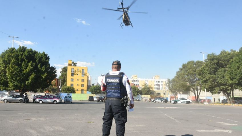 Helicóptero "Cóndor" aterriza en Eje 3 Sur, traslada a joven que fue impactado por un rayo